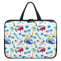 Watercolor Surfing Pattern Print Laptop Sleeve With Handle