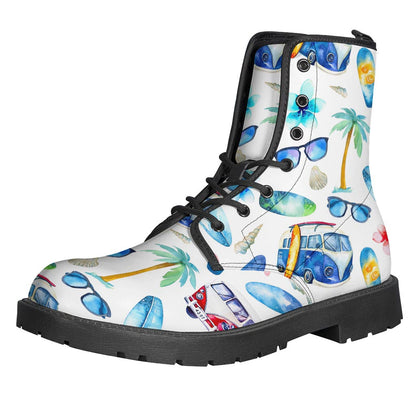 Watercolor Surfing Pattern Print Backpack