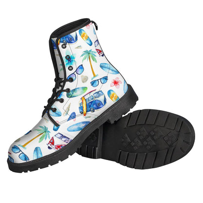 Watercolor Surfing Pattern Print Backpack