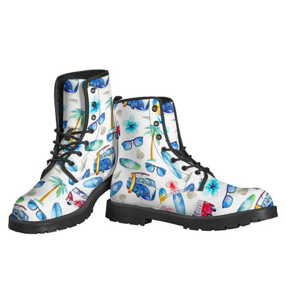 Watercolor Surfing Pattern Print Backpack