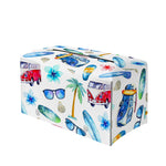 Watercolor Surfing Pattern Print Leather Tissue Box Cover