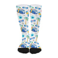 Watercolor Surfing Pattern Print Long Socks