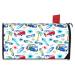 Watercolor Surfing Pattern Print Mailbox Cover