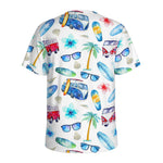 Watercolor Surfing Pattern Print Men's Sports T-Shirt