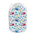 Watercolor Surfing Pattern Print Mesh Laundry Hamper