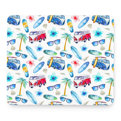 Watercolor Surfing Pattern Print Mouse Pad