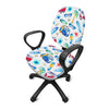 Watercolor Surfing Pattern Print Office Chair Cover