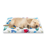 Watercolor Surfing Pattern Print Pet Cooling Mat Cover