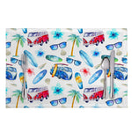 Watercolor Surfing Pattern Print Placemat