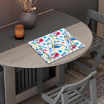 Watercolor Surfing Pattern Print Placemat