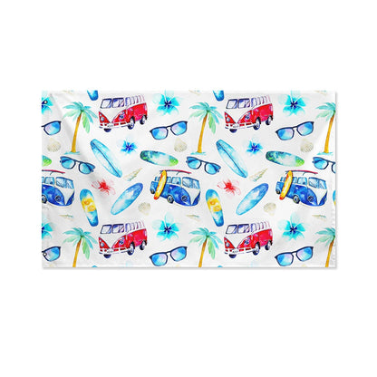 Watercolor Surfing Pattern Print Polyester Flag