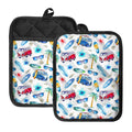Watercolor Surfing Pattern Print Pot Holders With Pocket