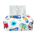 Watercolor Surfing Pattern Print Rectangle Tissue Box Cover