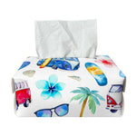 Watercolor Surfing Pattern Print Rectangle Tissue Box Cover