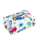 Watercolor Surfing Pattern Print Rectangle Tissue Box Cover