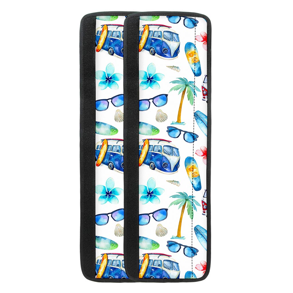 Watercolor Surfing Pattern Print Refrigerator Handle Covers