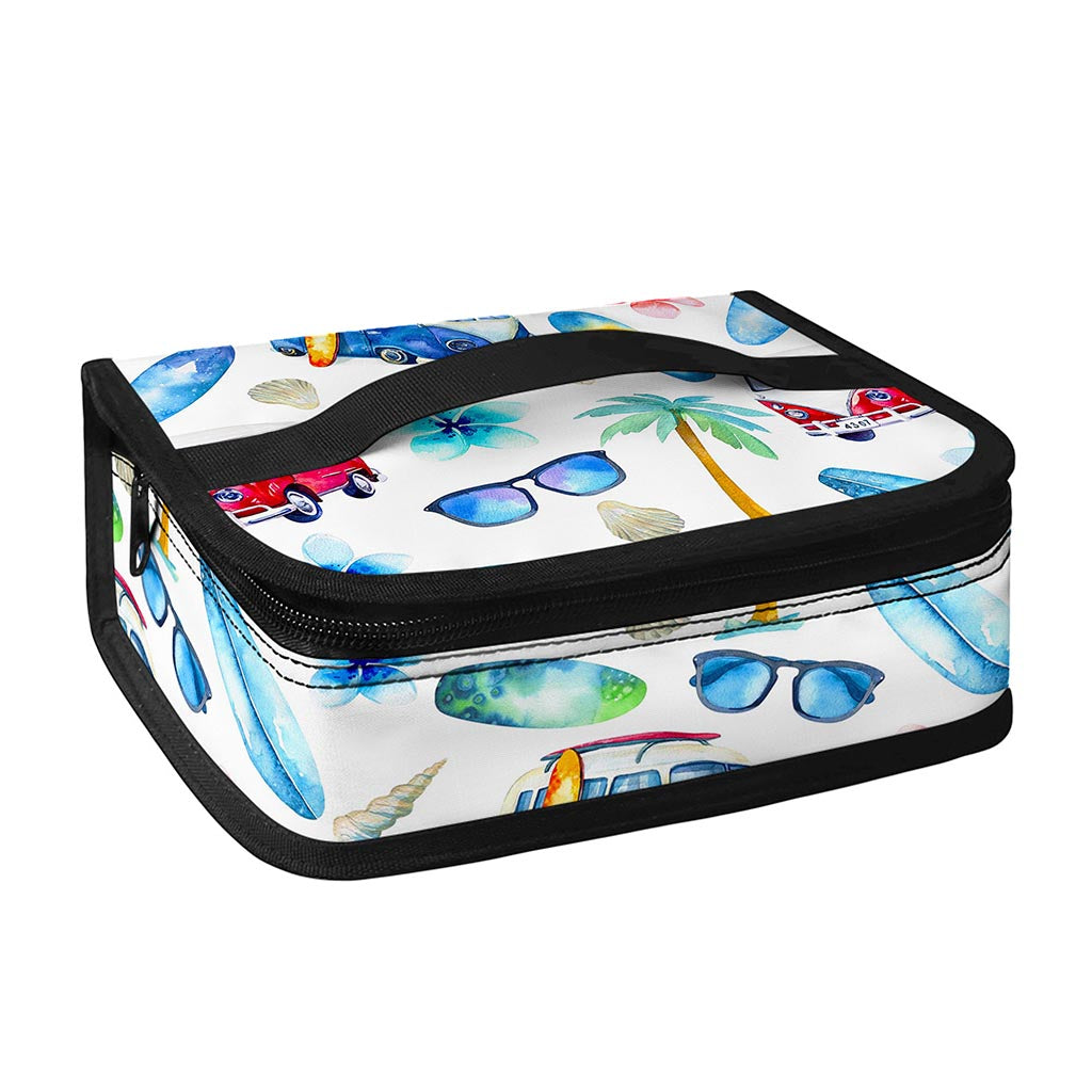 Watercolor Surfing Pattern Print Small Lunch Bag