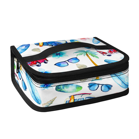 Watercolor Surfing Pattern Print Small Lunch Bag