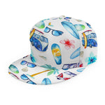 Watercolor Surfing Pattern Print Snapback Cap