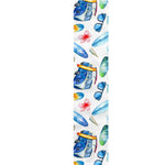 Watercolor Surfing Pattern Print Table Runner