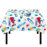 Watercolor Surfing Pattern Print Tablecloth