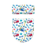 Watercolor Surfing Pattern Print Toilet Lid And Tank Cover Set