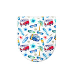 Watercolor Surfing Pattern Print Toilet Lid Cover