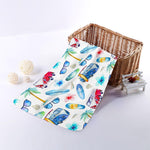 Watercolor Surfing Pattern Print Towel