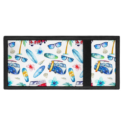 Watercolor Surfing Pattern Print Trifold Wallet