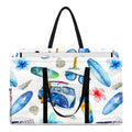 Watercolor Surfing Pattern Print Utility Tote Bag