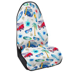 Watercolor Surfing Pattern Print Waterproof Car Seat Cover