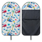 Watercolor Surfing Pattern Print Waterproof Car Seat Cover