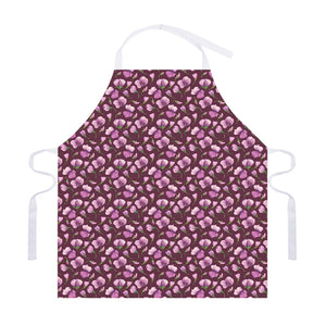 Watercolor Sweet Pea Pattern Print Adjustable Apron