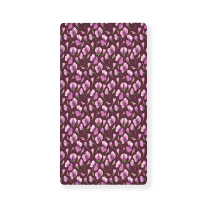 Watercolor Sweet Pea Pattern Print Baby Crib Sheet