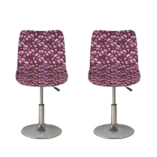 Watercolor Sweet Pea Pattern Print Bar Stool Covers