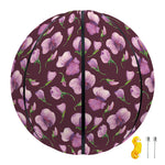 Watercolor Sweet Pea Pattern Print Basketball