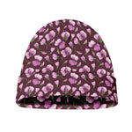 Watercolor Sweet Pea Pattern Print Beanie