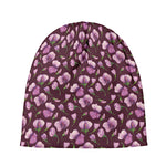 Watercolor Sweet Pea Pattern Print Beanie