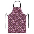 Watercolor Sweet Pea Pattern Print Bib Apron With Pocket