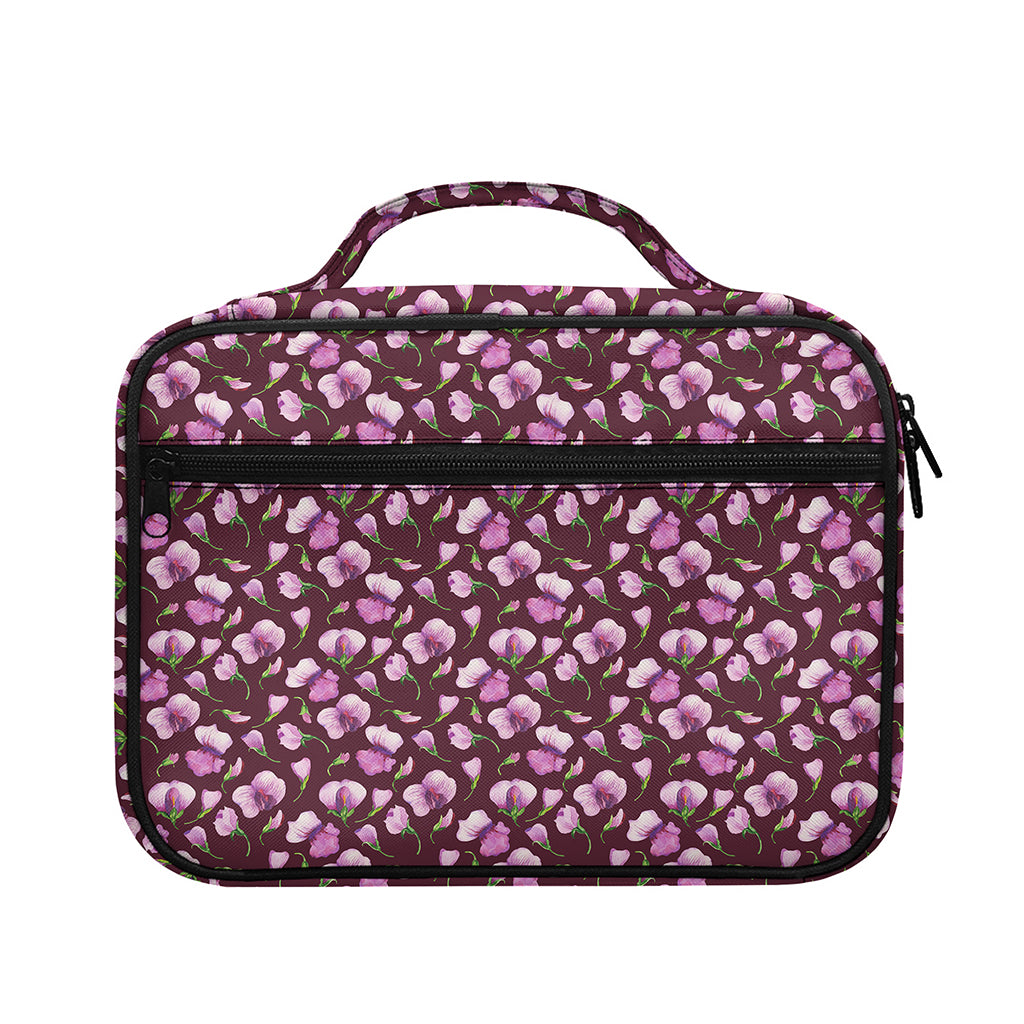 Watercolor Sweet Pea Pattern Print Briefcase Bible Bag