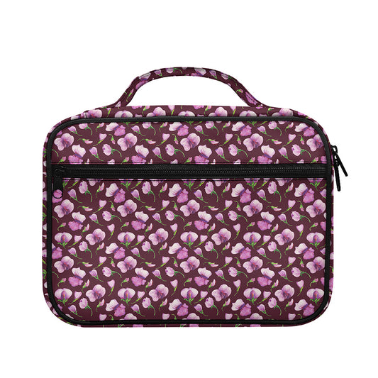Watercolor Sweet Pea Pattern Print Briefcase Bible Bag
