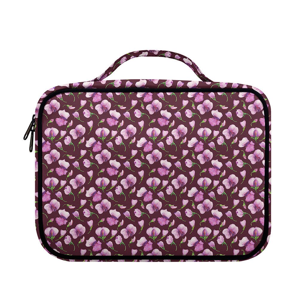 Watercolor Sweet Pea Pattern Print Briefcase Bible Bag