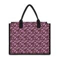 Watercolor Sweet Pea Pattern Print Canvas Tote Bag