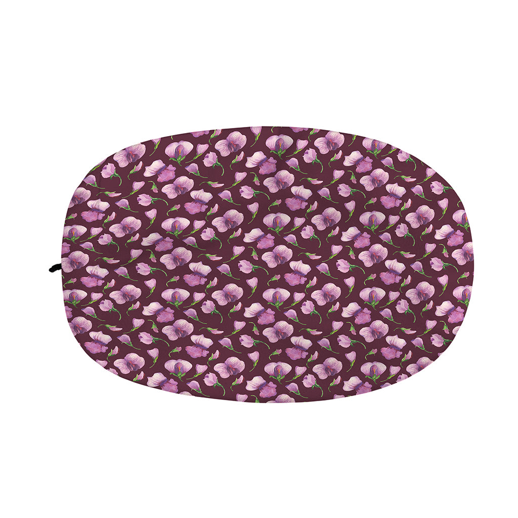 Watercolor Sweet Pea Pattern Print Car Side Mirror Covers