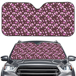 Watercolor Sweet Pea Pattern Print Car Windshield Sun Shade