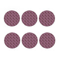 Watercolor Sweet Pea Pattern Print Coaster Set