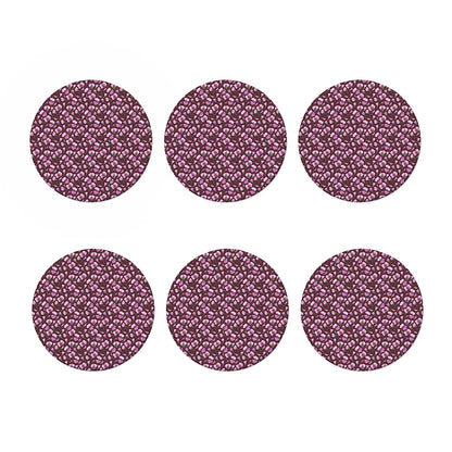 Watercolor Sweet Pea Pattern Print Coaster Set