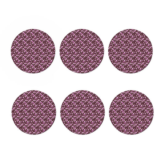 Watercolor Sweet Pea Pattern Print Coaster Set