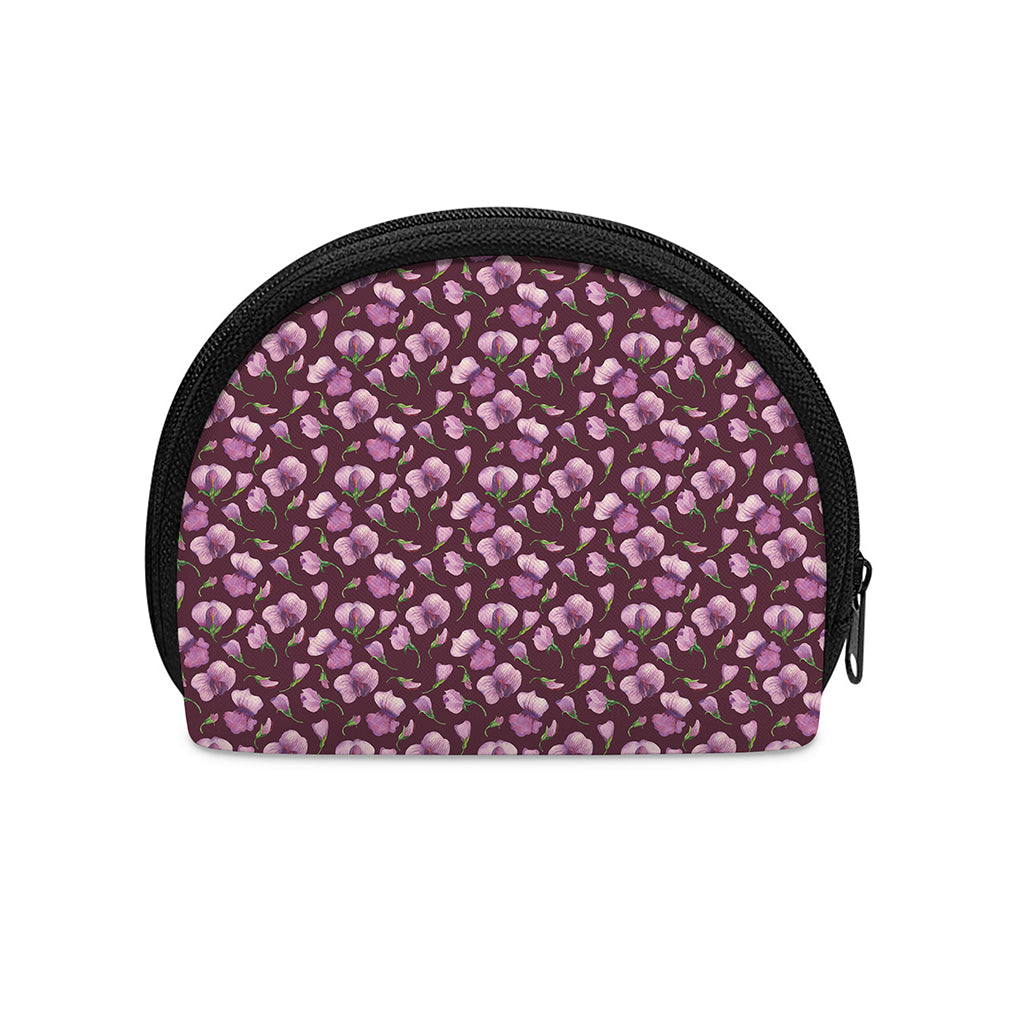 Watercolor Sweet Pea Pattern Print Coin Purse
