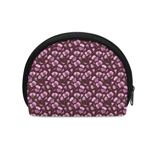 Watercolor Sweet Pea Pattern Print Coin Purse